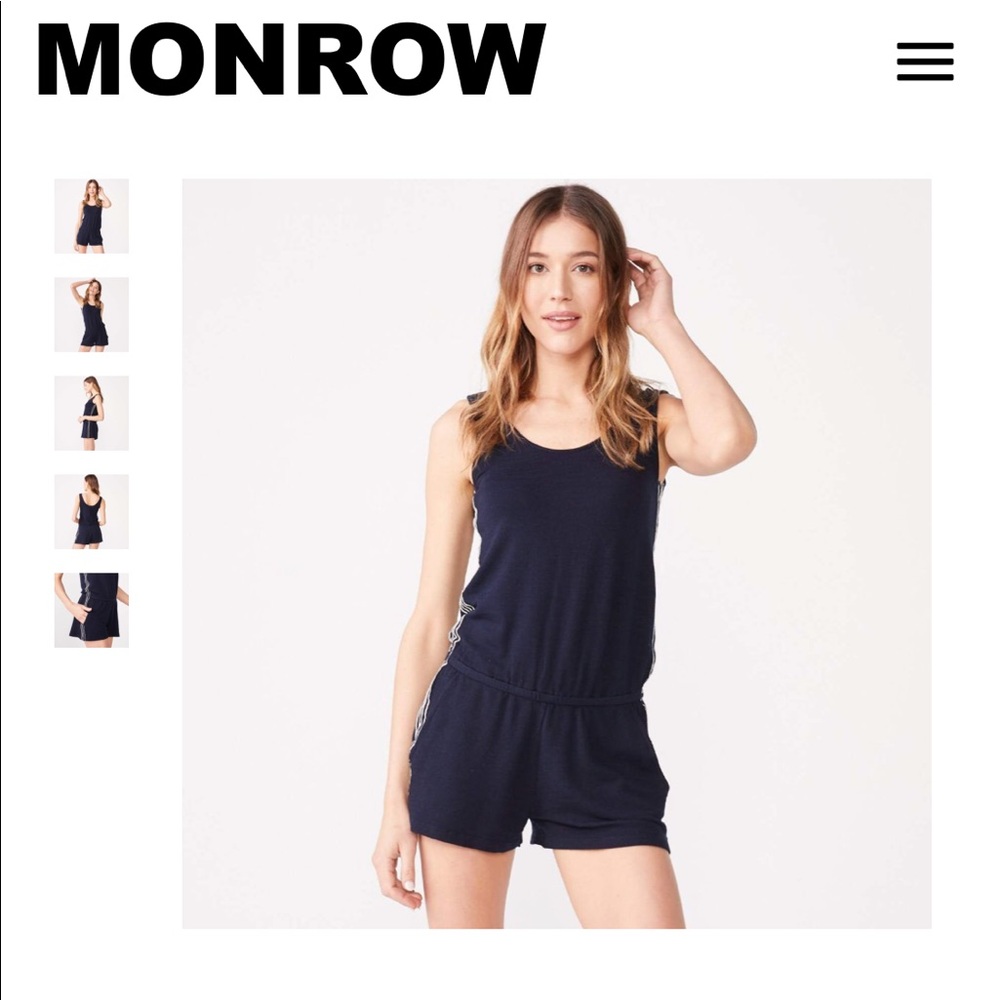 Monrow Super Soft Contrast Stitch Romper
